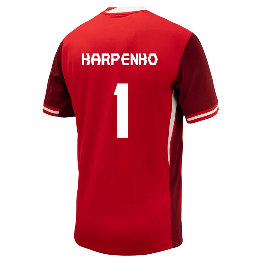 Danxen Niño Camiseta Canadá Anna Karpenko #1 Rojo 1ª Equipación 24-26 La Camisa