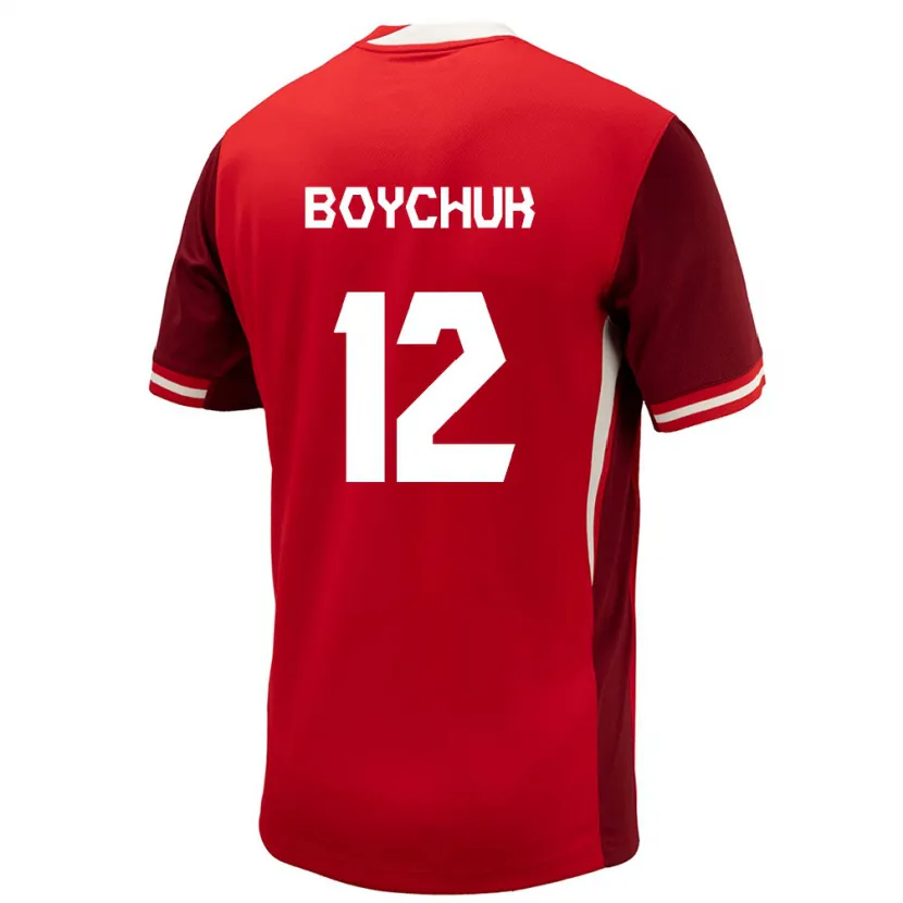 Danxen Niño Camiseta Canadá Tanya Boychuk #12 Rojo 1ª Equipación 24-26 La Camisa