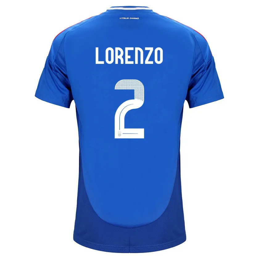 Danxen Niño Camiseta Italia Giovanni Di Lorenzo #2 Azul 1ª Equipación 24-26 La Camisa