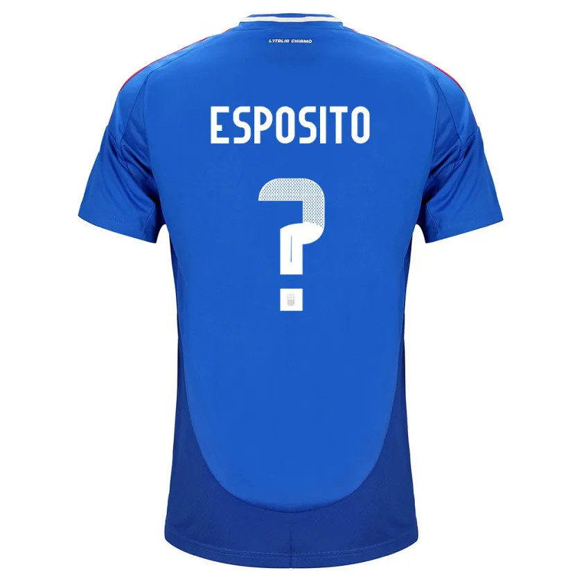 Danxen Niño Camiseta Italia Francesco Pio Esposito #0 Azul 1ª Equipación 24-26 La Camisa