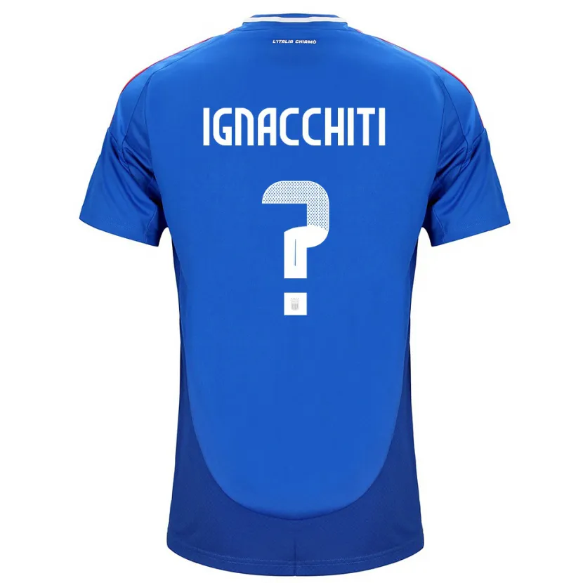 Danxen Niño Camiseta Italia Lorenzo Ignacchiti #0 Azul 1ª Equipación 24-26 La Camisa