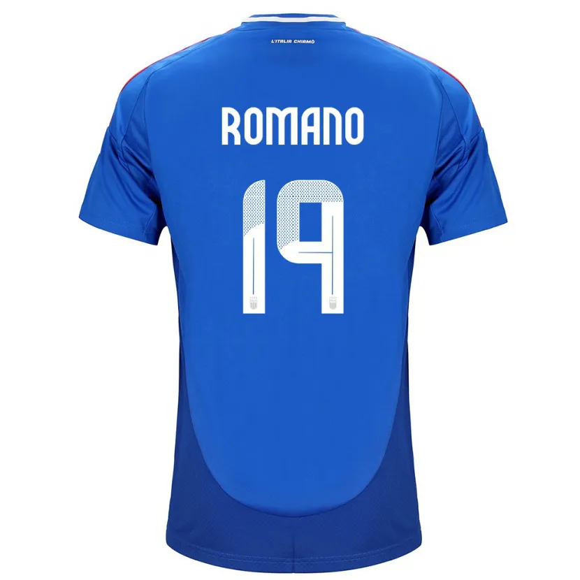 Danxen Niño Camiseta Italia Marco Romano #19 Azul 1ª Equipación 24-26 La Camisa