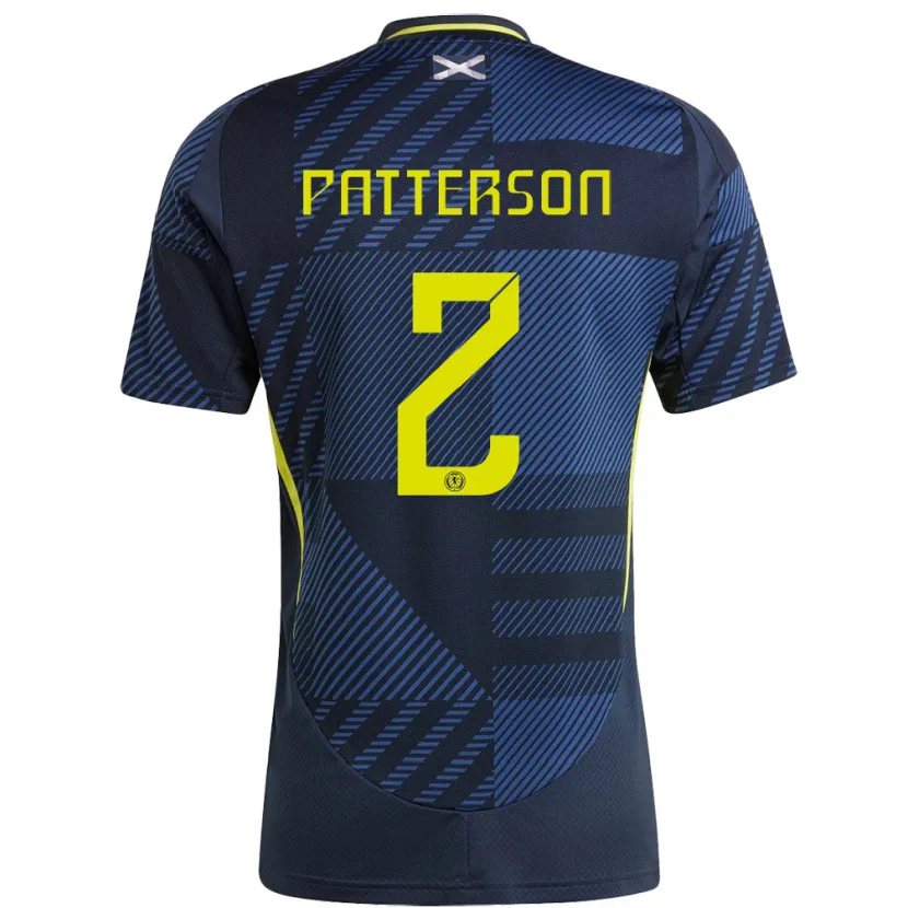 Danxen Niño Camiseta Escocia Nathan Patterson #2 Azul Oscuro 1ª Equipación 24-26 La Camisa