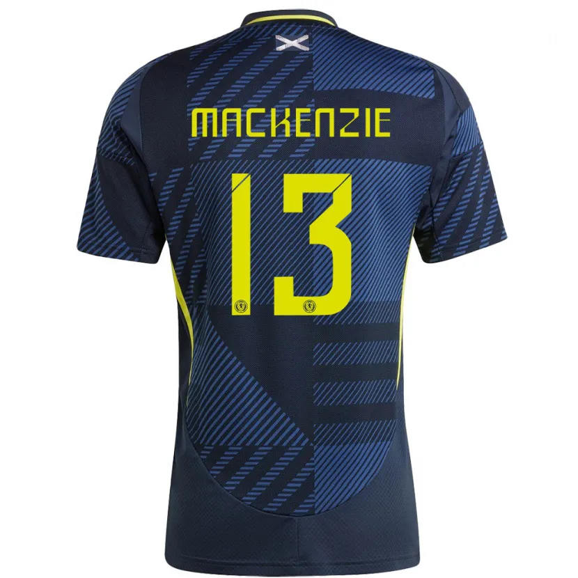 Danxen Niño Camiseta Escocia Zander Mackenzie #13 Azul Oscuro 1ª Equipación 24-26 La Camisa