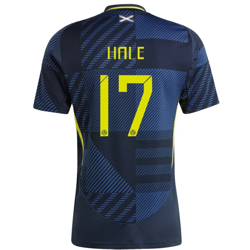 Danxen Niño Camiseta Escocia Finlay Hale #17 Azul Oscuro 1ª Equipación 24-26 La Camisa