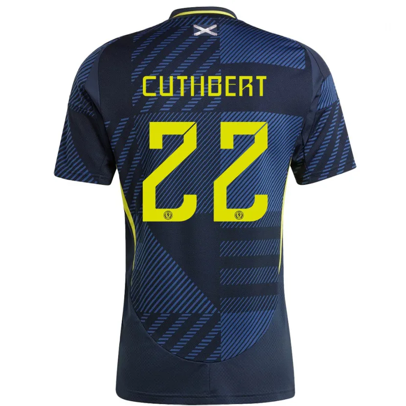 Danxen Niño Camiseta Escocia Erin Cuthbert #22 Azul Oscuro 1ª Equipación 24-26 La Camisa
