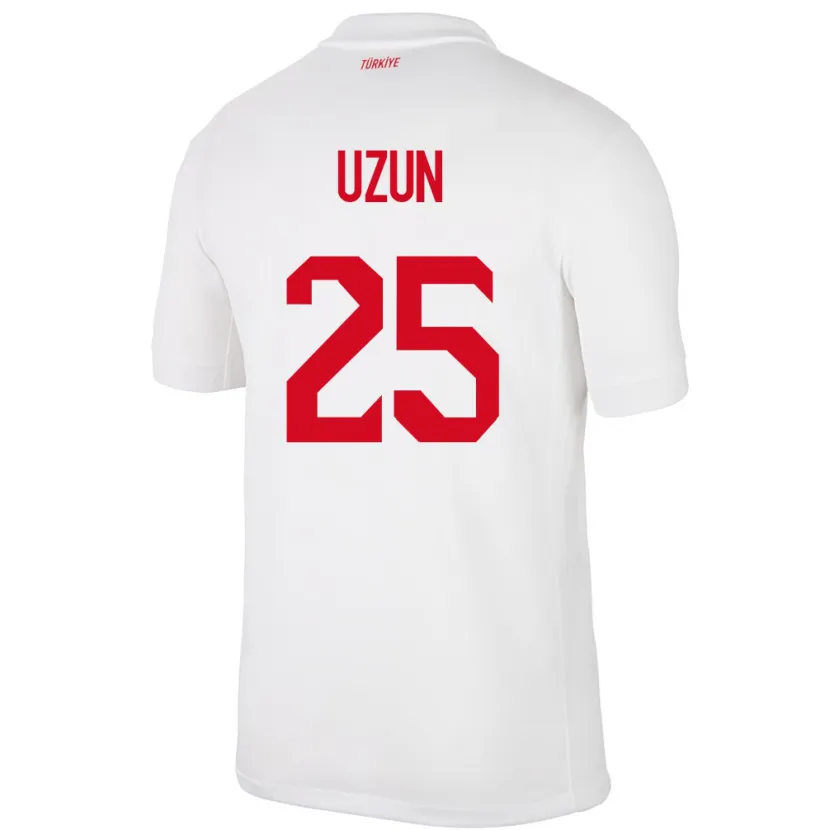 Danxen Niño Camiseta Turquía Can Uzun #25 Blanco 1ª Equipación 24-26 La Camisa