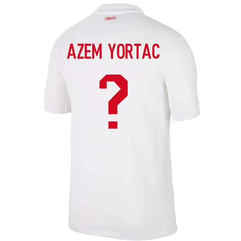 Danxen Niño Camiseta Turquía Mustafa Azem Yortaç #0 Blanco 1ª Equipación 24-26 La Camisa
