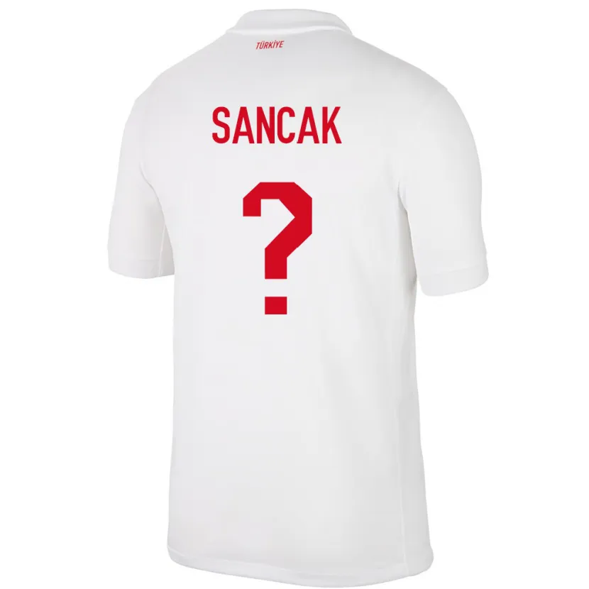 Danxen Niño Camiseta Turquía Tolga Sancak #0 Blanco 1ª Equipación 24-26 La Camisa