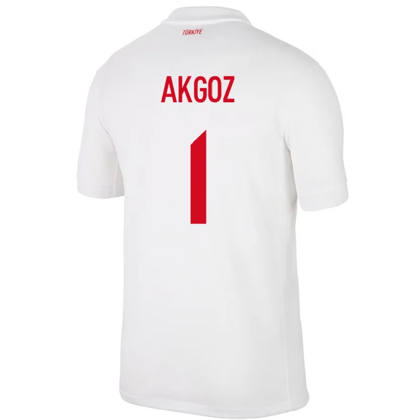 Danxen Niño Camiseta Turquía Selda Akgöz #1 Blanco 1ª Equipación 24-26 La Camisa