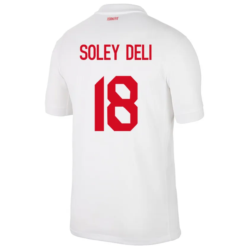 Danxen Niño Camiseta Turquía Dilara Soley Deli #18 Blanco 1ª Equipación 24-26 La Camisa