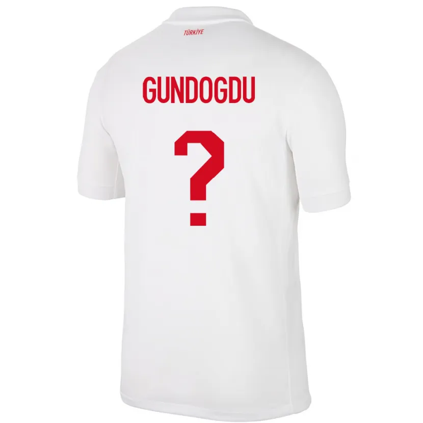 Danxen Niño Camiseta Turquía Kevser Gündoğdu #0 Blanco 1ª Equipación 24-26 La Camisa