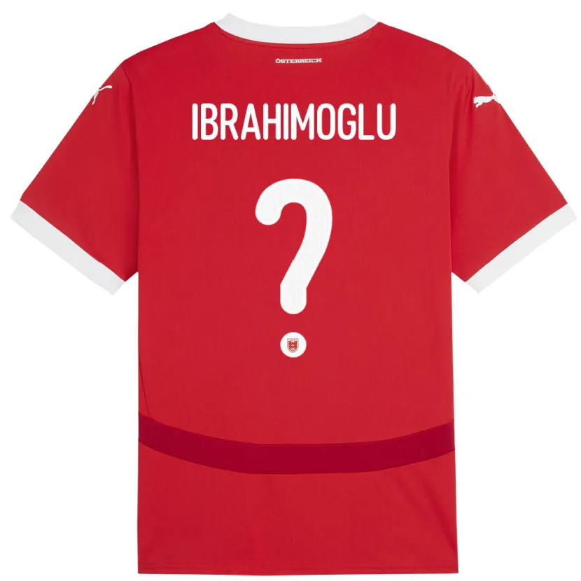 Danxen Niño Camiseta Austria Mücahit Ibrahimoglu #0 Rojo 1ª Equipación 24-26 La Camisa