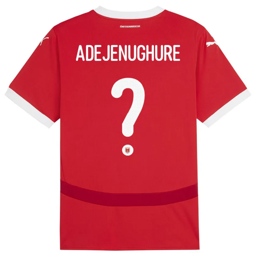 Danxen Niño Camiseta Austria Oghenetejiri Adejenughure #0 Rojo 1ª Equipación 24-26 La Camisa