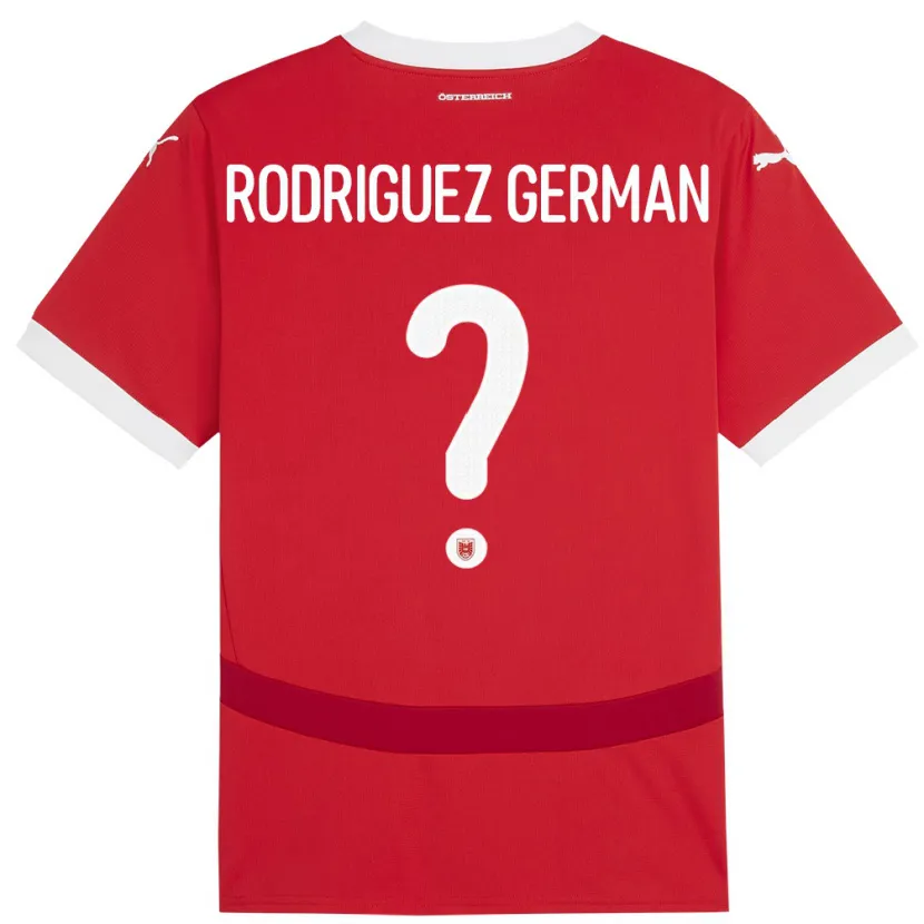 Danxen Niño Camiseta Austria Ryan Rodriguez German #0 Rojo 1ª Equipación 24-26 La Camisa
