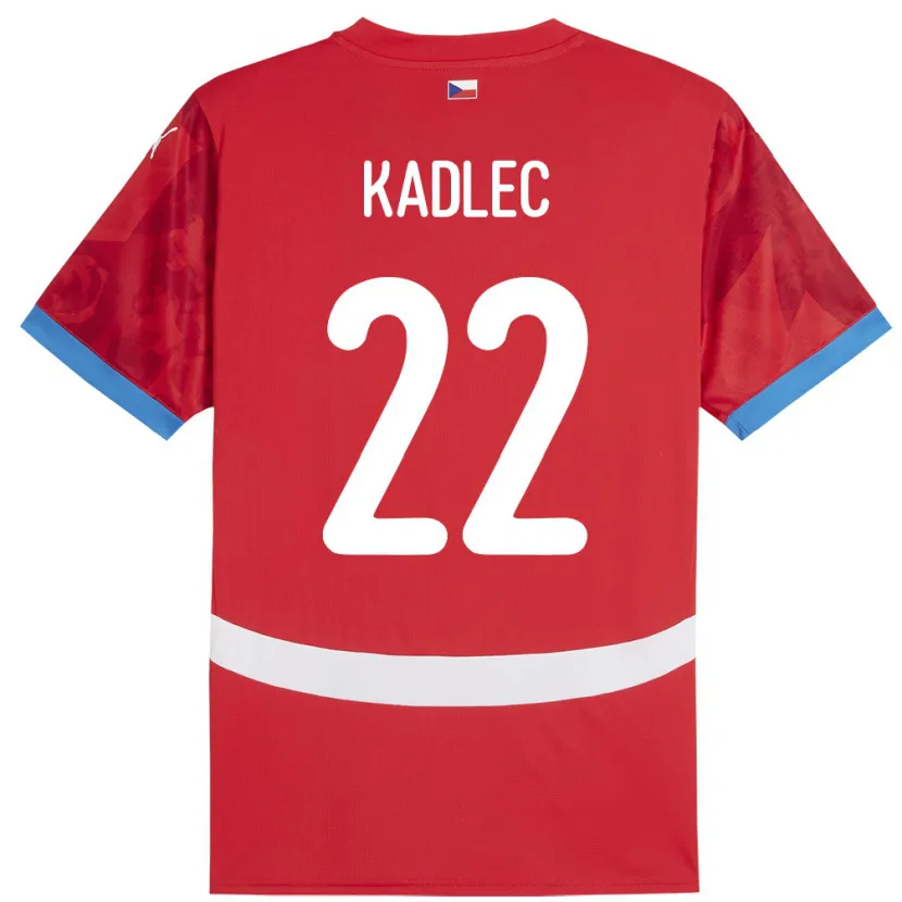 Danxen Niño Camiseta Chequia Adam Kadlec #22 Rojo 1ª Equipación 24-26 La Camisa