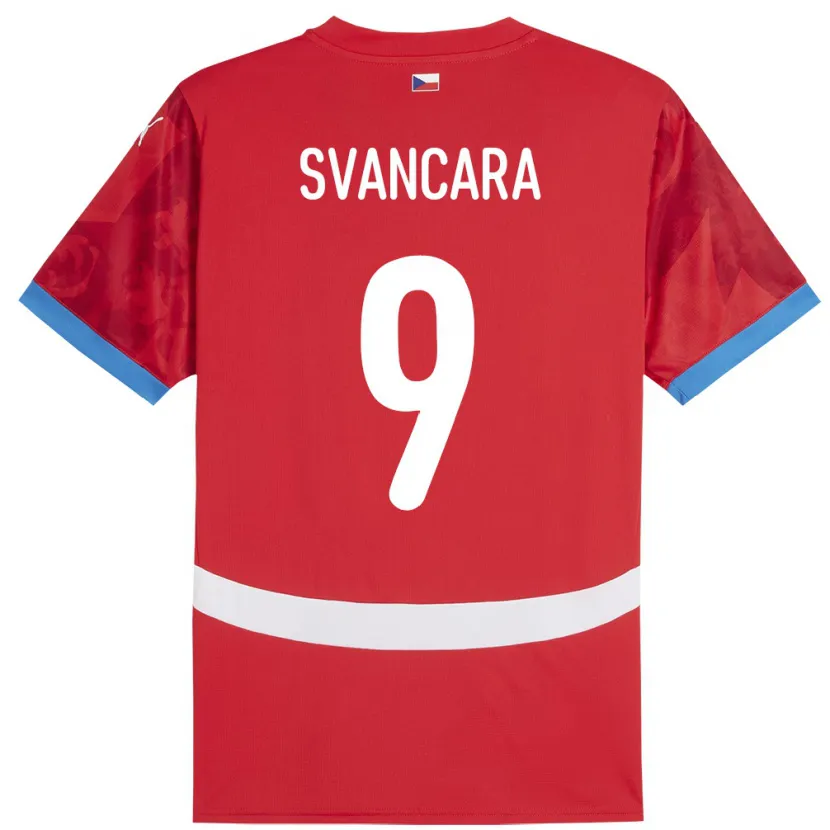 Danxen Niño Camiseta Chequia Daniel Svancara #9 Rojo 1ª Equipación 24-26 La Camisa