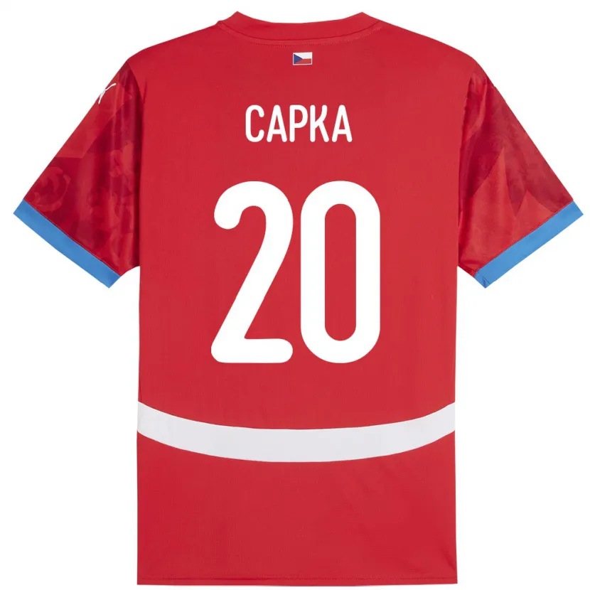 Danxen Niño Camiseta Chequia Filip Capka #20 Rojo 1ª Equipación 24-26 La Camisa
