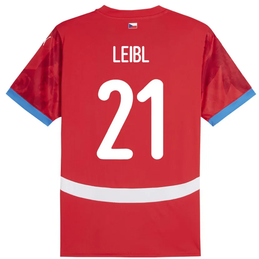 Danxen Niño Camiseta Chequia Adam Leibl #21 Rojo 1ª Equipación 24-26 La Camisa