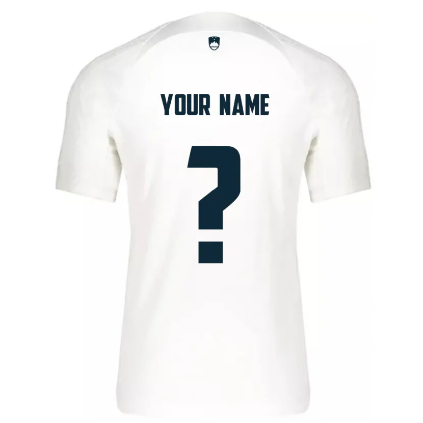 Danxen Niño Camiseta Eslovenia Su Nombre #0 Blanco 1ª Equipación 24-26 La Camisa