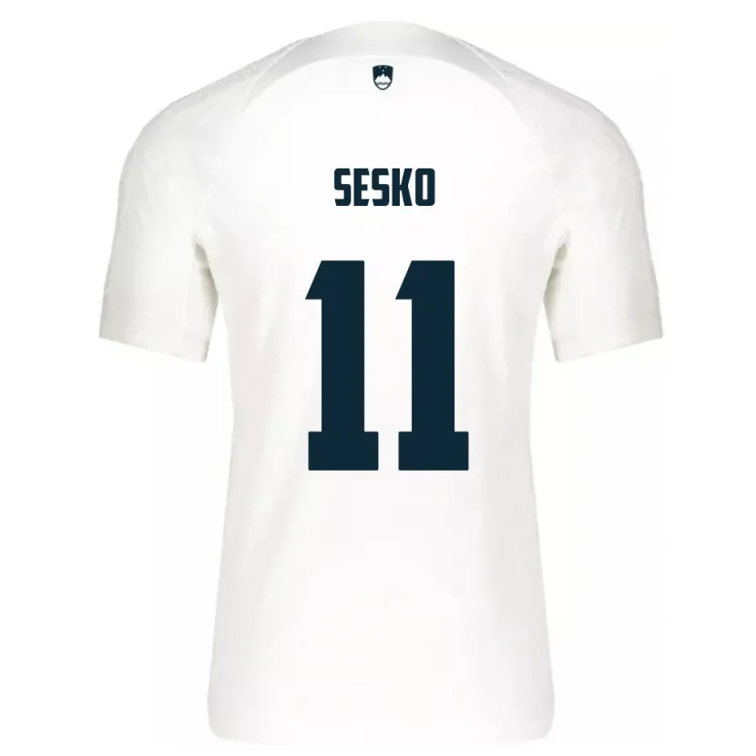 Danxen Niño Camiseta Eslovenia Benjamin Sesko #11 Blanco 1ª Equipación 24-26 La Camisa