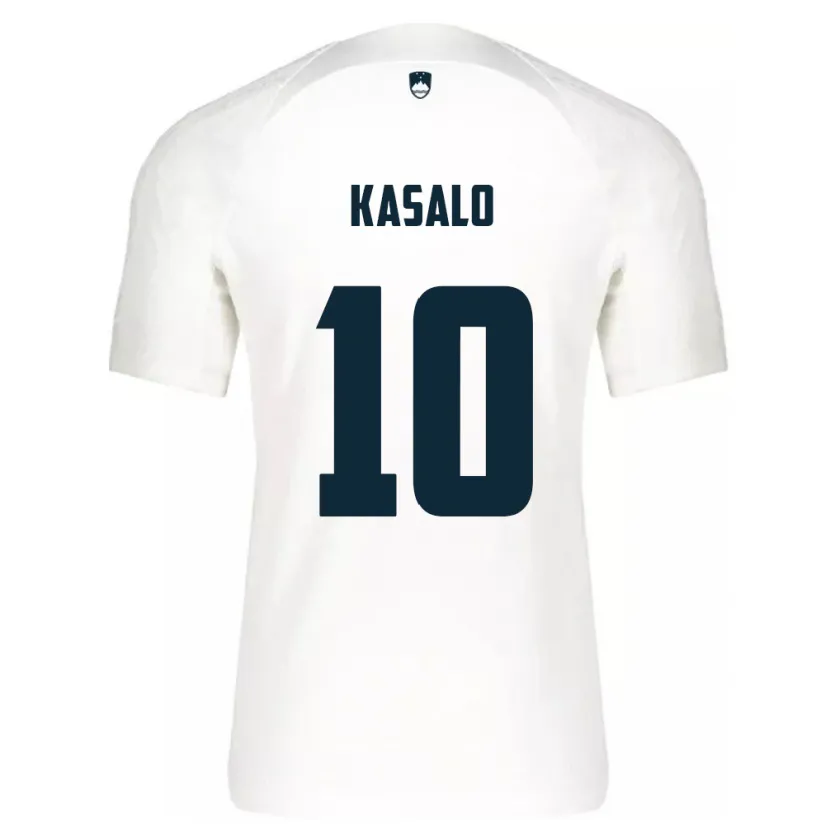 Danxen Niño Camiseta Eslovenia Niko Kasalo #10 Blanco 1ª Equipación 24-26 La Camisa