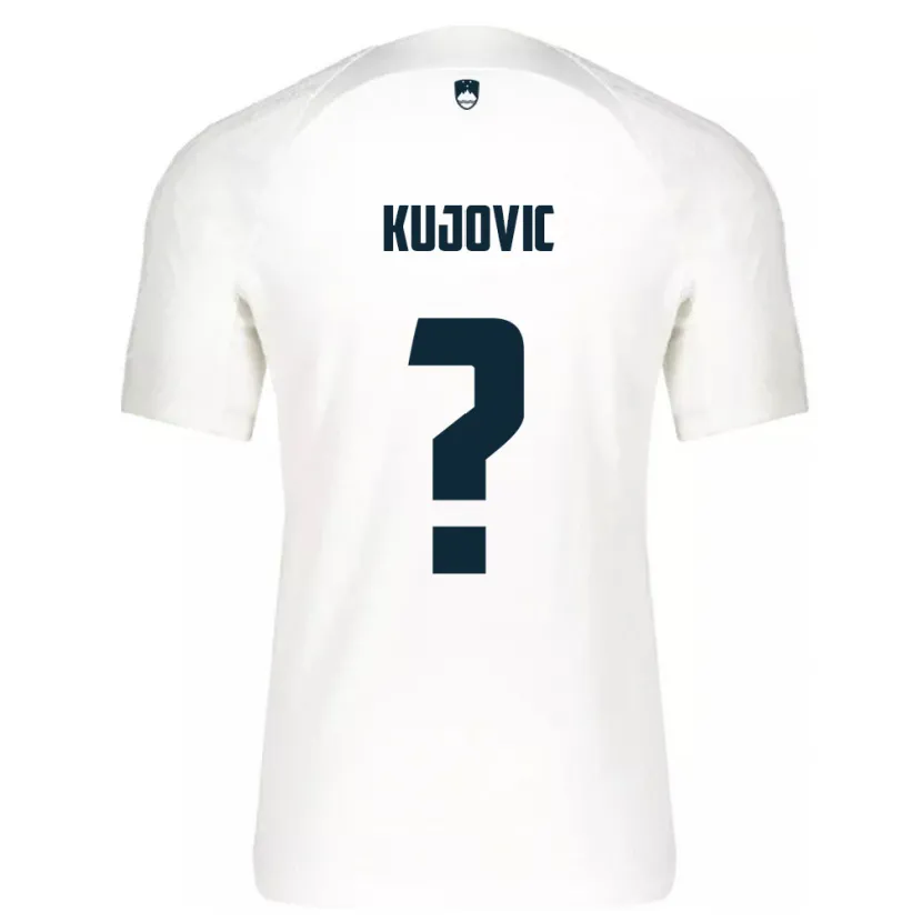 Danxen Niño Camiseta Eslovenia Tian Kujovic #0 Blanco 1ª Equipación 24-26 La Camisa