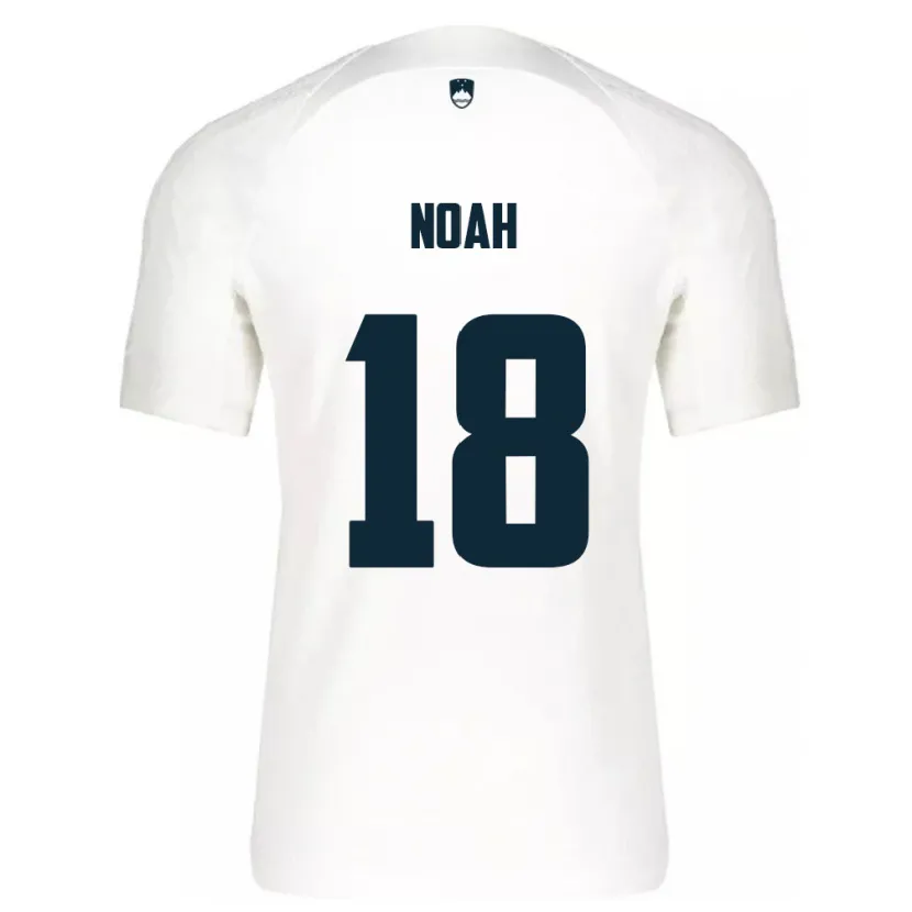 Danxen Niño Camiseta Eslovenia Noah Weißbach #18 Blanco 1ª Equipación 24-26 La Camisa