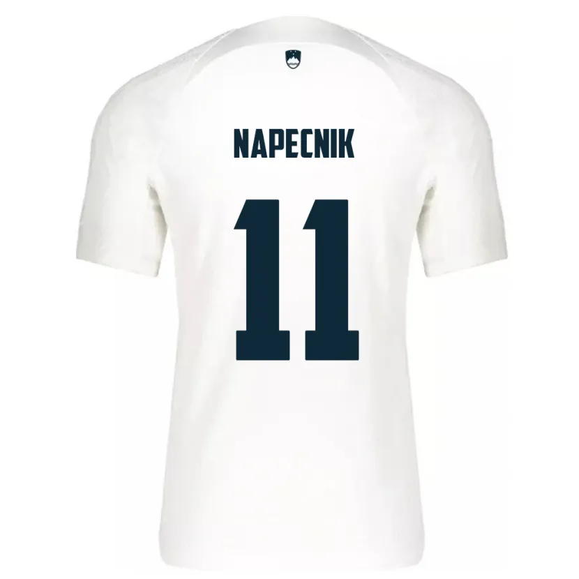 Danxen Niño Camiseta Eslovenia Gal Napecnik #11 Blanco 1ª Equipación 24-26 La Camisa