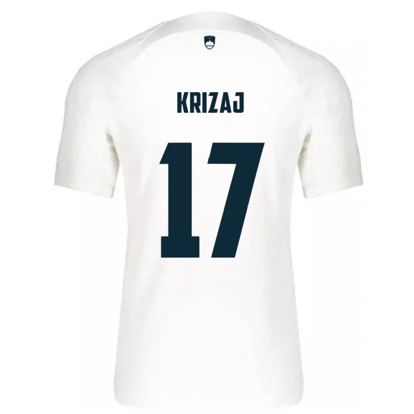 Danxen Niño Camiseta Eslovenia Izabela Križaj #17 Blanco 1ª Equipación 24-26 La Camisa