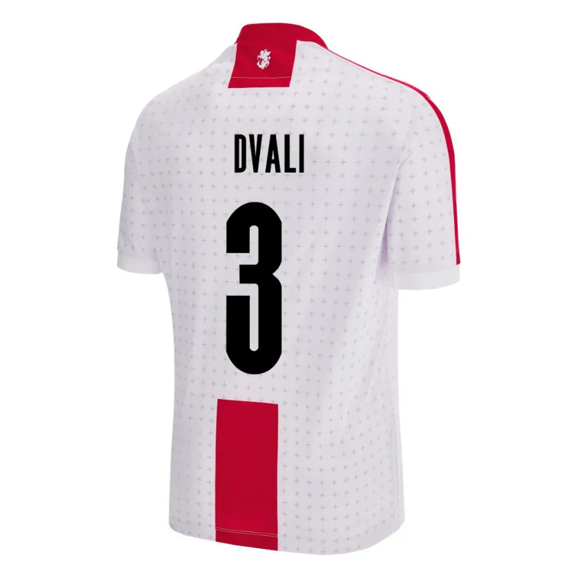 Danxen Niño Camiseta Georgia Lasha Dvali #3 Blanco 1ª Equipación 24-26 La Camisa