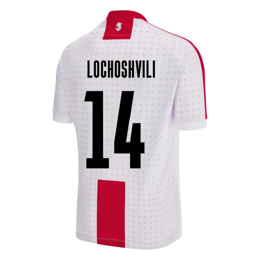Danxen Niño Camiseta Georgia Luka Lochoshvili #14 Blanco 1ª Equipación 24-26 La Camisa
