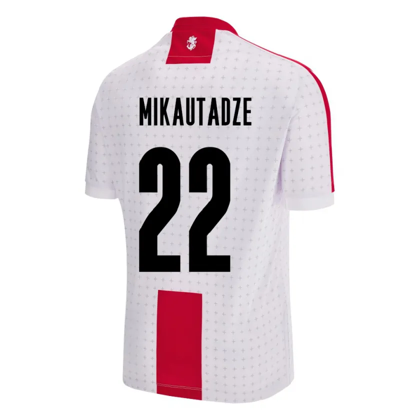 Danxen Niño Camiseta Georgia Georges Mikautadze #22 Blanco 1ª Equipación 24-26 La Camisa