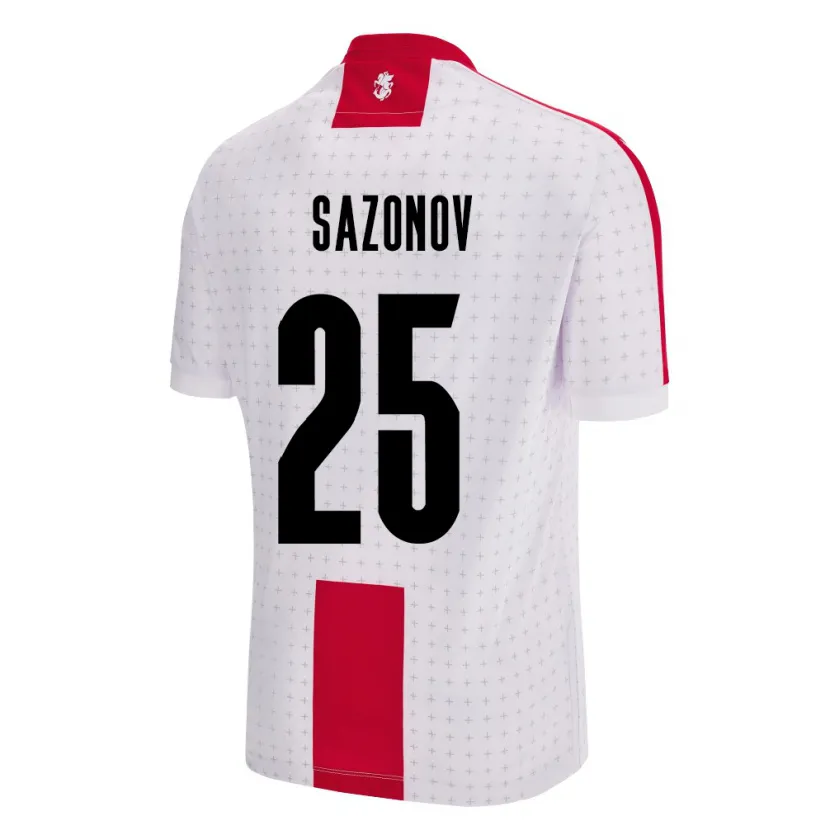 Danxen Niño Camiseta Georgia Saba Sazonov #25 Blanco 1ª Equipación 24-26 La Camisa