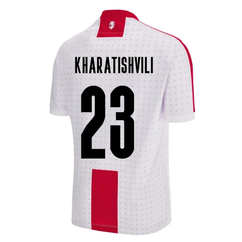Danxen Niño Camiseta Georgia Luka Kharatishvili #23 Blanco 1ª Equipación 24-26 La Camisa