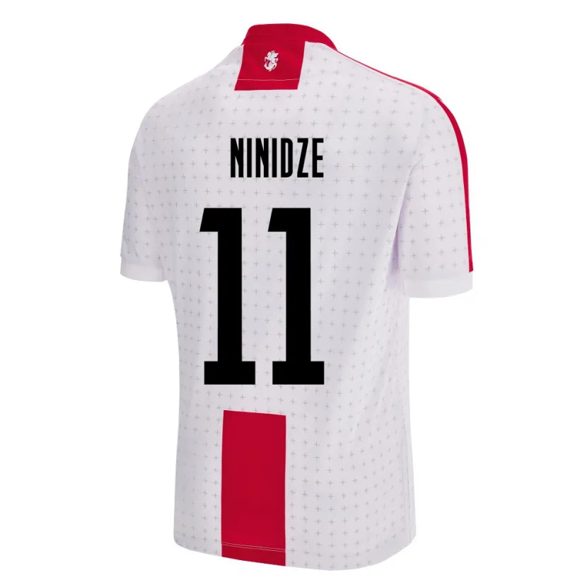 Danxen Niño Camiseta Georgia Nikoloz Ninidze #11 Blanco 1ª Equipación 24-26 La Camisa
