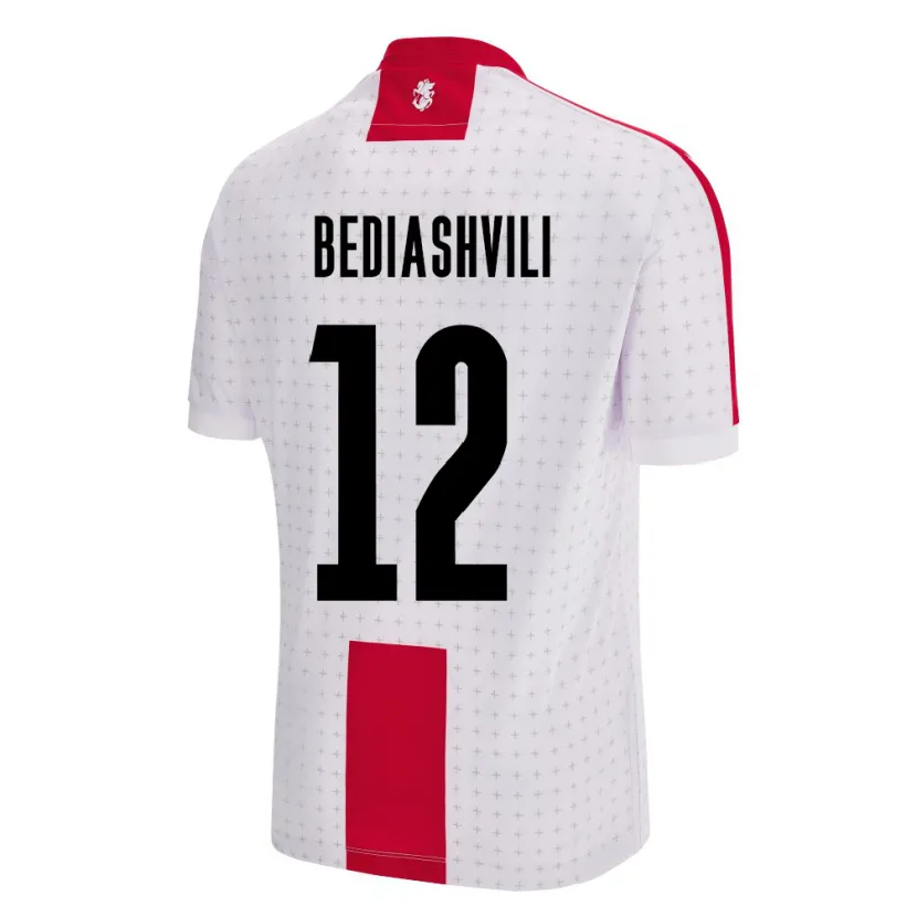 Danxen Niño Camiseta Georgia Giorgi Bediashvili #12 Blanco 1ª Equipación 24-26 La Camisa