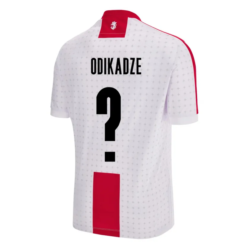 Danxen Niño Camiseta Georgia Temur Odikadze #0 Blanco 1ª Equipación 24-26 La Camisa