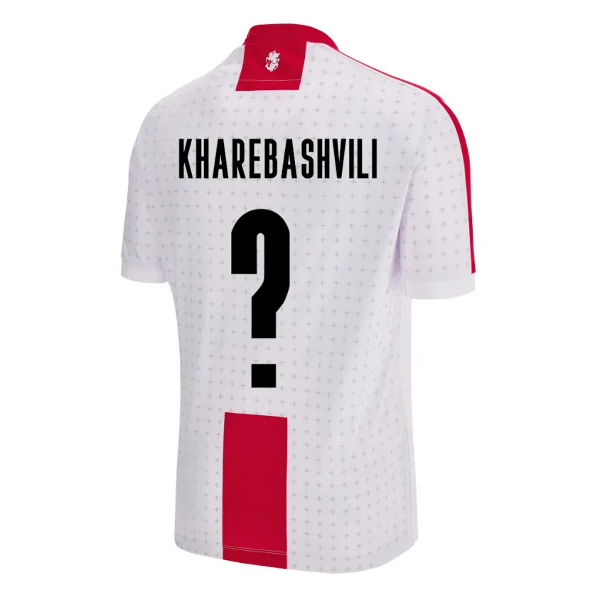Danxen Niño Camiseta Georgia Saba Kharebashvili #0 Blanco 1ª Equipación 24-26 La Camisa