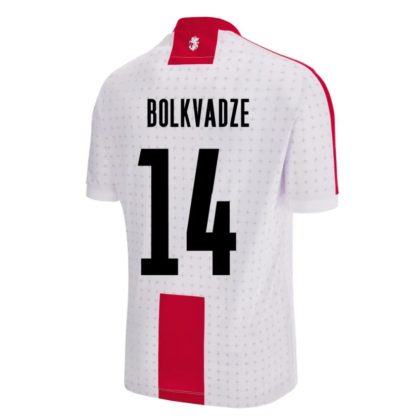 Danxen Niño Camiseta Georgia Anastasia Bolkvadze #14 Blanco 1ª Equipación 24-26 La Camisa