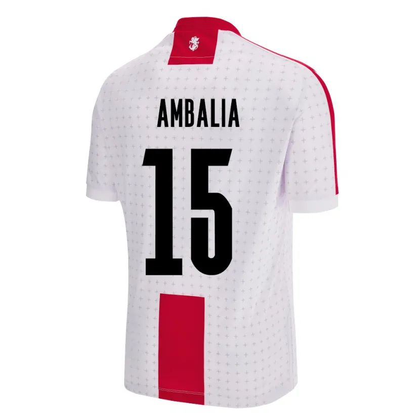Danxen Niño Camiseta Georgia Tinatin Ambalia #15 Blanco 1ª Equipación 24-26 La Camisa