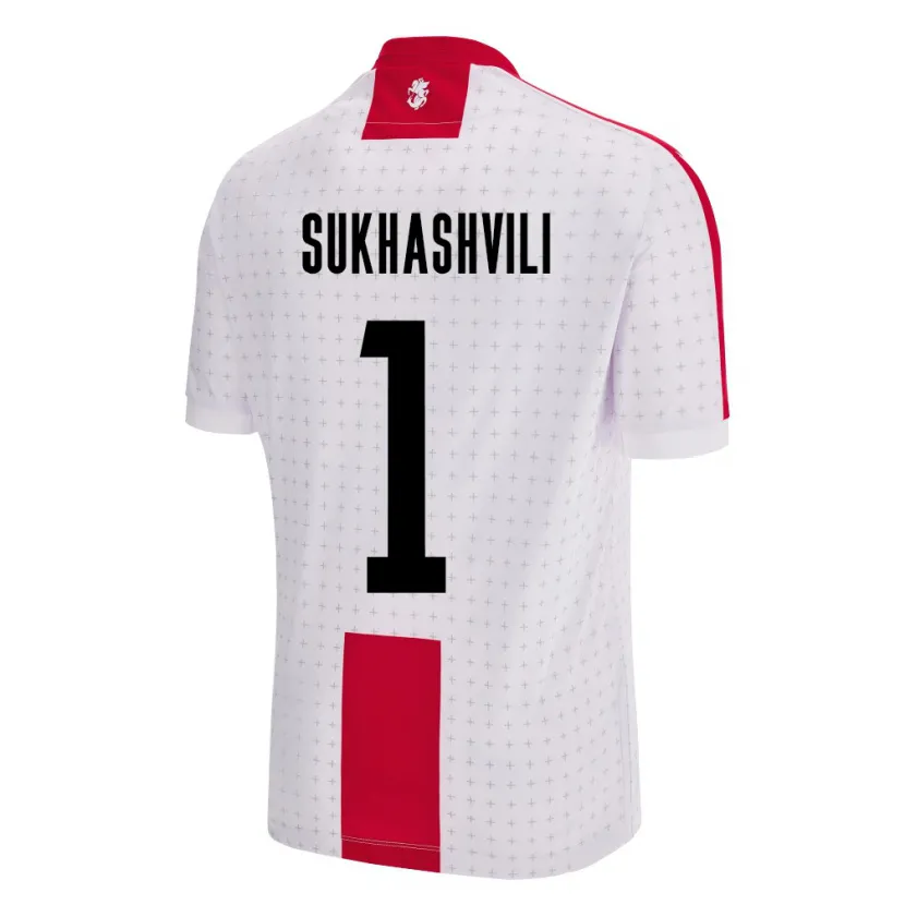 Danxen Niño Camiseta Georgia Teona Sukhashvili #1 Blanco 1ª Equipación 24-26 La Camisa