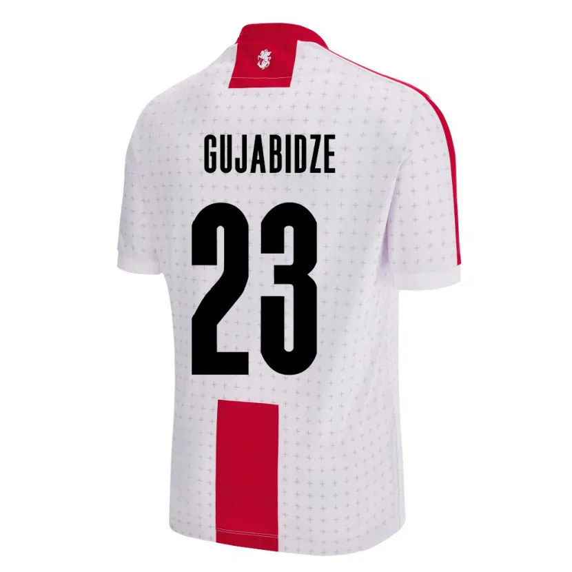 Danxen Niño Camiseta Georgia Nino Gujabidze #23 Blanco 1ª Equipación 24-26 La Camisa