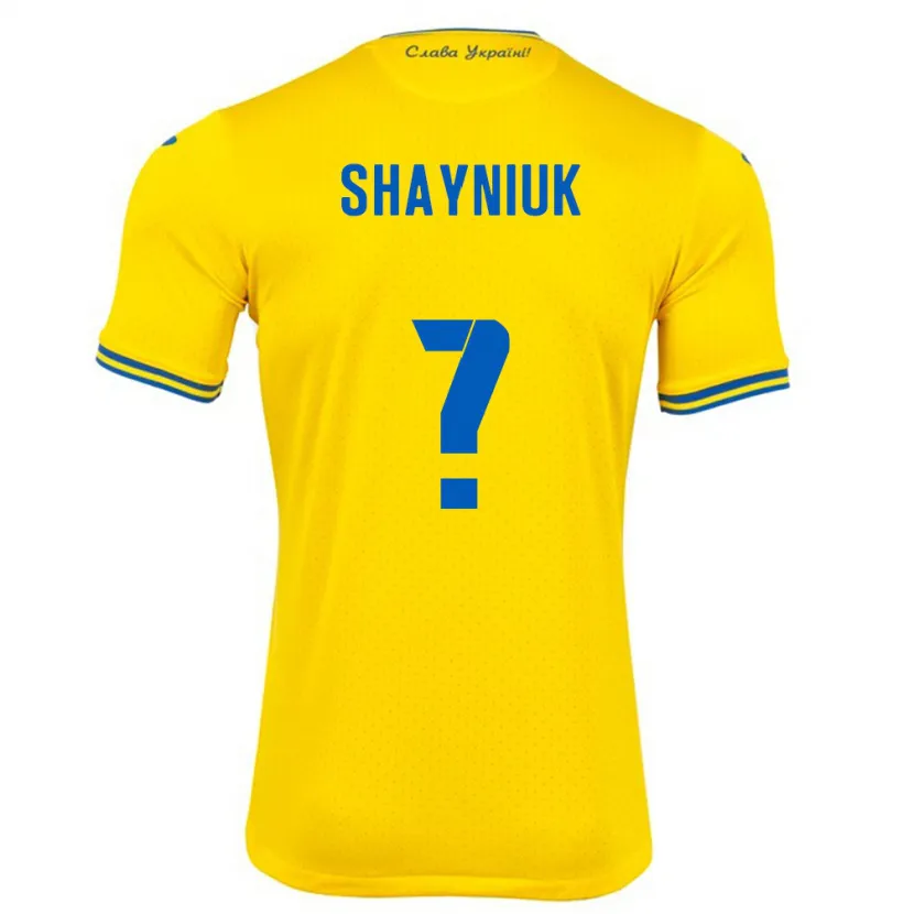 Danxen Niño Camiseta Ucrania Marina Shayniuk #0 Amarillo 1ª Equipación 24-26 La Camisa