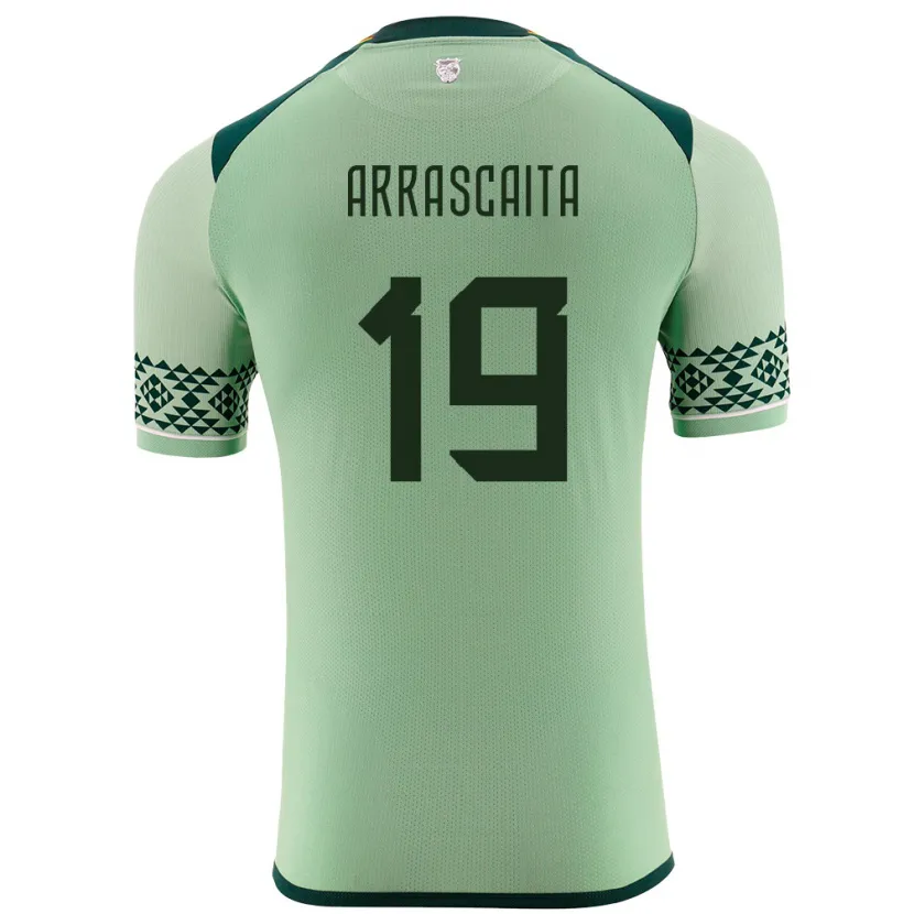 Danxen Niño Camiseta Bolivia Jaime Arrascaita #19 Verde Claro 1ª Equipación 24-26 La Camisa