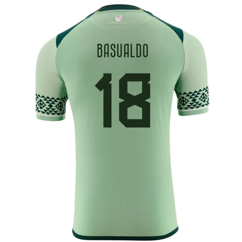 Danxen Niño Camiseta Bolivia Yoselin Basualdo #18 Verde Claro 1ª Equipación 24-26 La Camisa