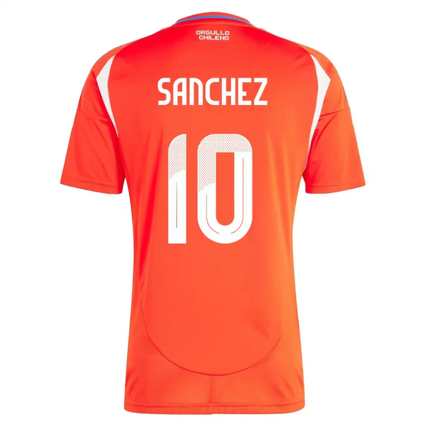 Danxen Niño Camiseta Chile Alexis Sánchez #10 Rojo 1ª Equipación 24-26 La Camisa