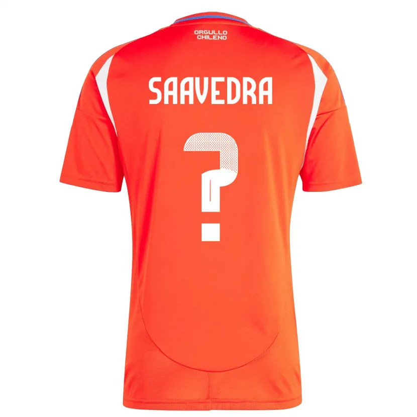 Danxen Niño Camiseta Chile Danilo Saavedra #0 Rojo 1ª Equipación 24-26 La Camisa