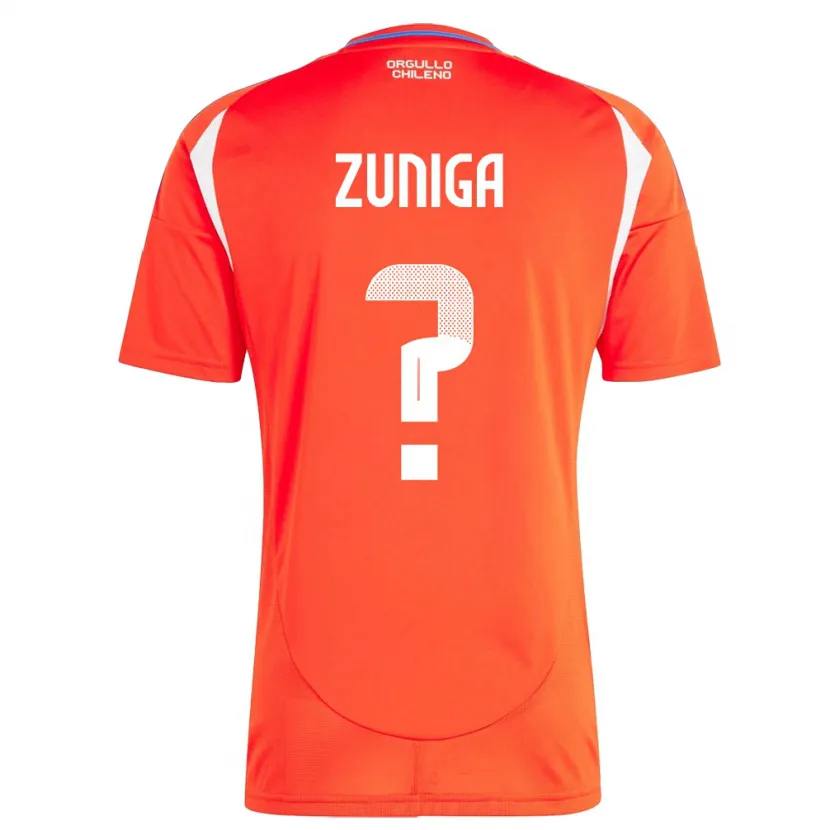 Danxen Niño Camiseta Chile Máximo Zúñiga #0 Rojo 1ª Equipación 24-26 La Camisa