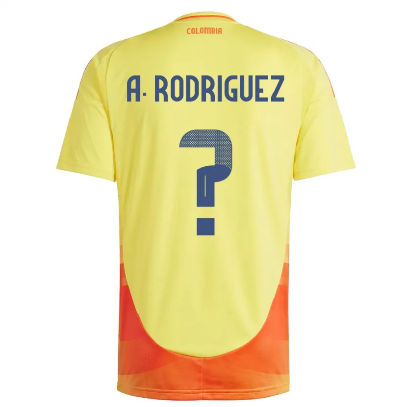 Danxen Niño Camiseta Colombia Andrés Rodríguez #0 Amarillo 1ª Equipación 24-26 La Camisa